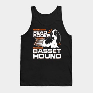 Basset Hound Dog Book Reading Lover Gift Tank Top